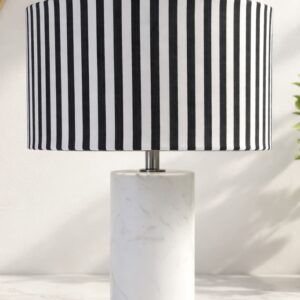 Lámpara rayas blanco y negro