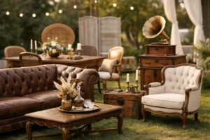 Alquiler de muebles vintage para eventos con alma
