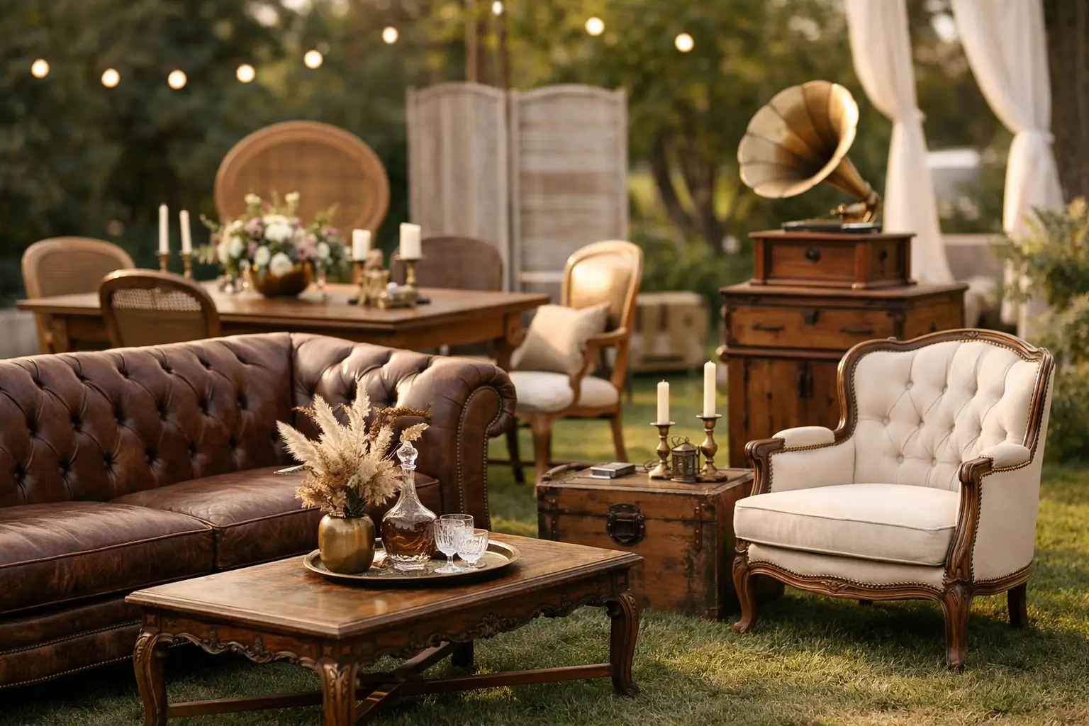Alquiler de muebles vintage para eventos con alma