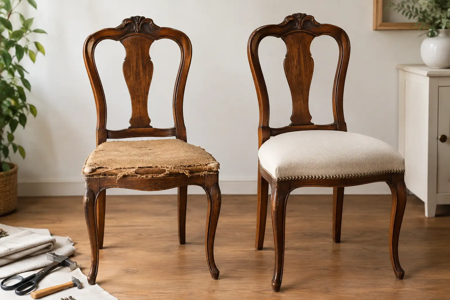 Cómo tapizar una silla antigua sin borrar su historia