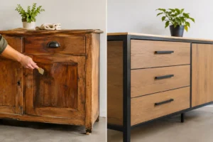 Restauración artesanal vs mueble industrial